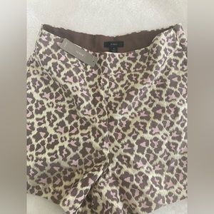 Leopard print J Crew shorts, size 6. NWT